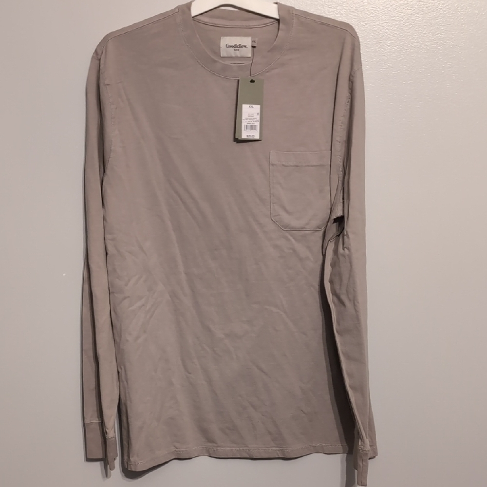 Goodfellow Men's Long Sleeve Taupe Shirt